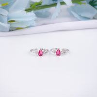 Daily Wear Silver CZ Toe Ring | Chaneira Jewels