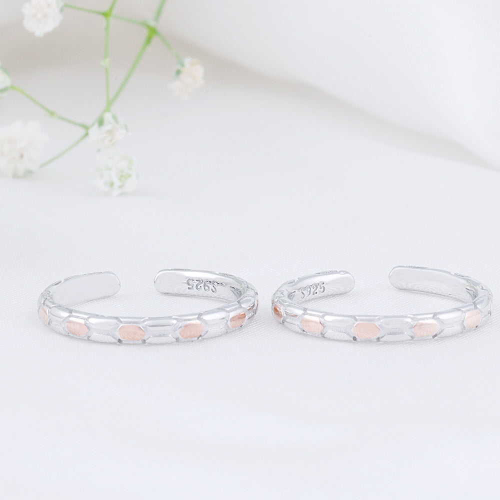 Daily Wear Two Tone Toe Ring for Women

