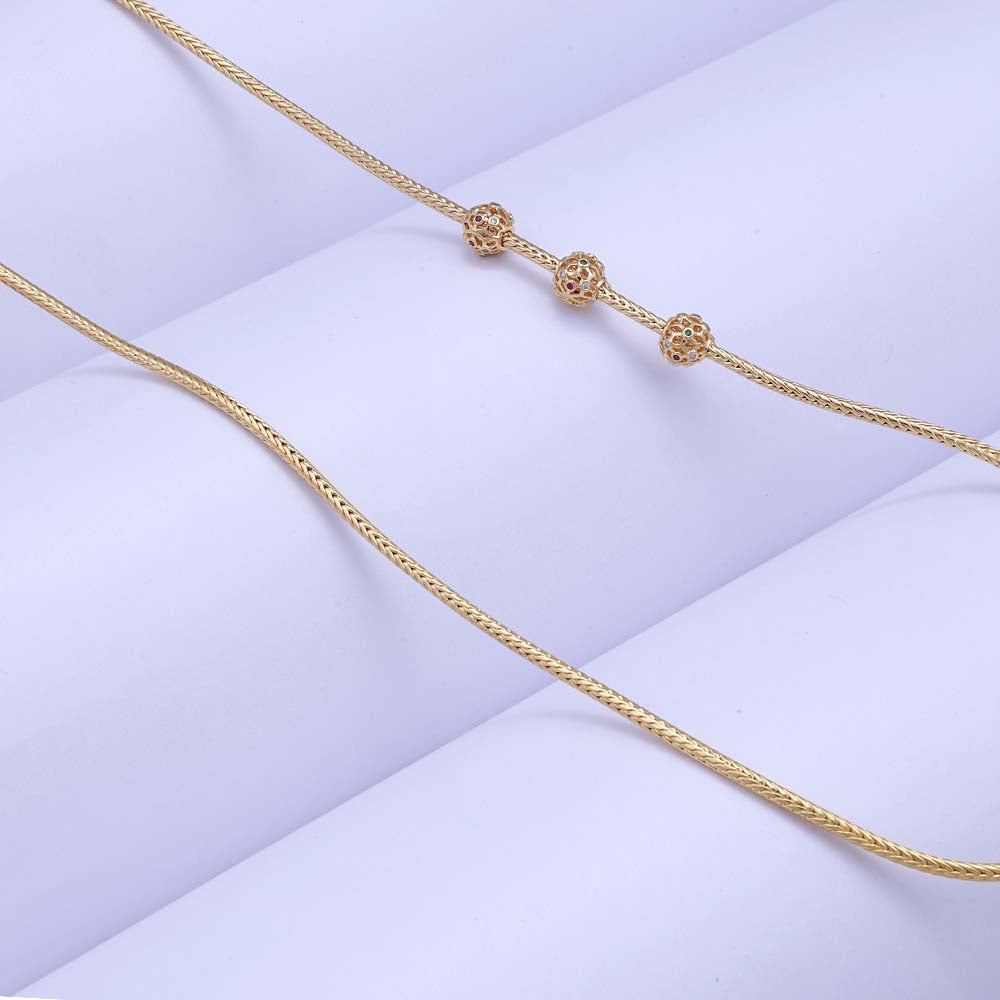 Delicate Gold Plated Mugappu for Office & Festive Wear