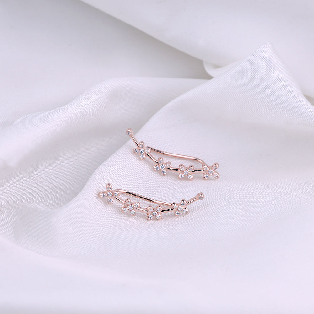 Designer CZ Rose Gold Cuff Earrings Online