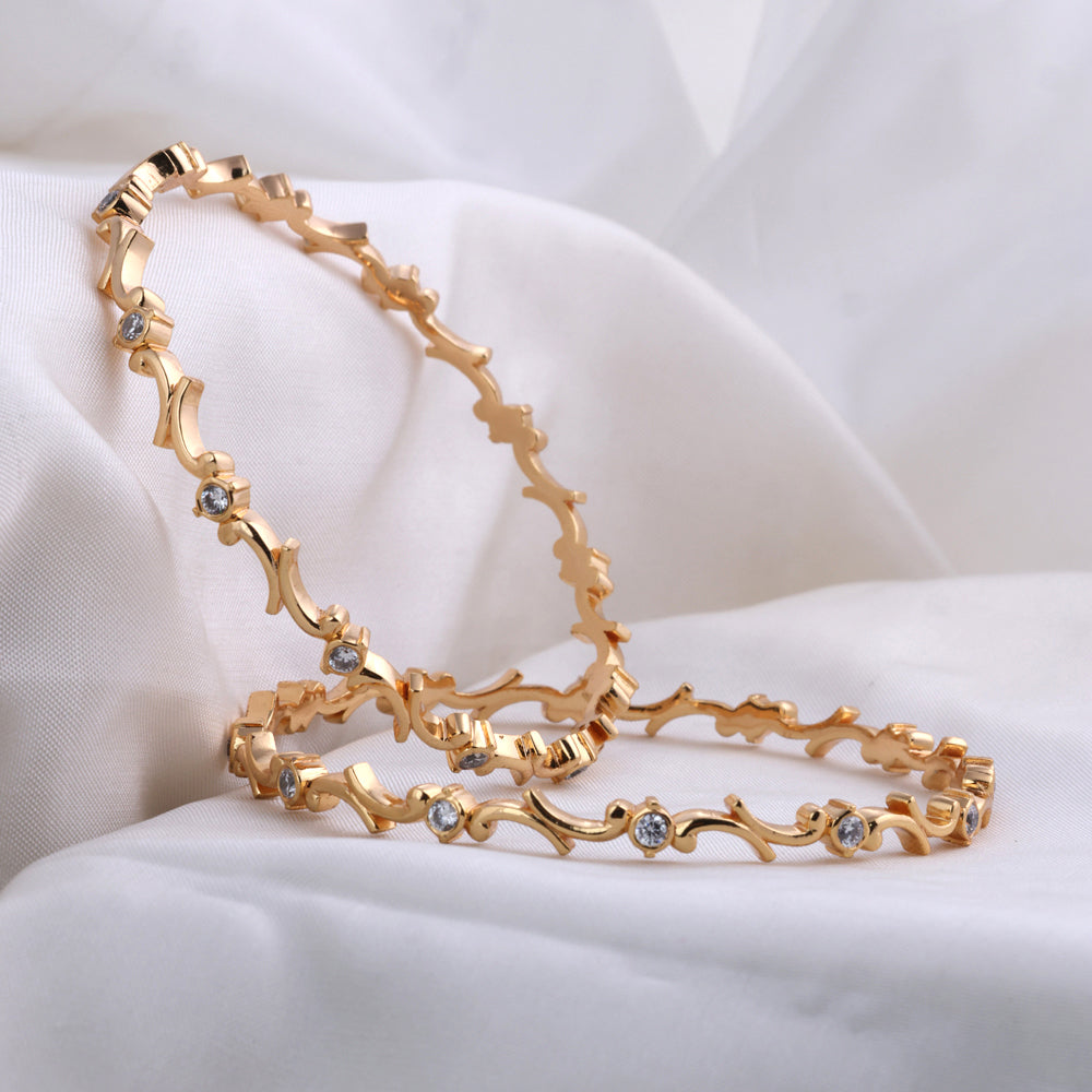 Designer Gold Plated Diamond Setting Bangle for Women | Coimbatore Chennai| Temple Wear