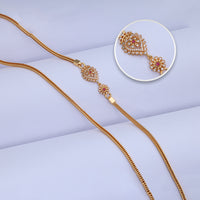 Designer Gold Plated Mugappu Chain at Chaneira Jewels