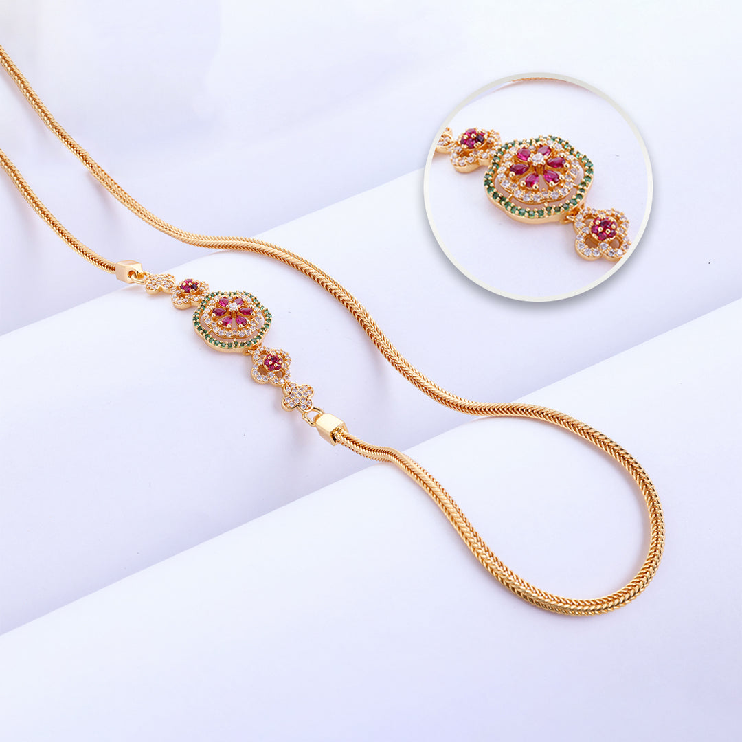 Designer Gold Plated Mugappu For Women at Chaneira Jewels
