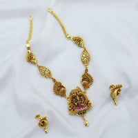 Designer Gold Plated Paper Casting CZ Stone Necklace for Women
