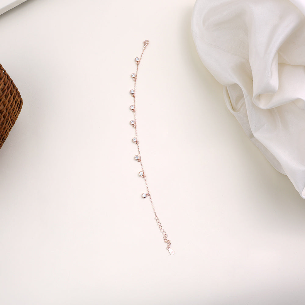 Designer Rose Gold Plated Finish Bracelet| Minimalist