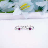 Designer Silver CZ Toe Ring