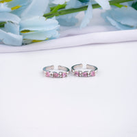 Designer Silver CZ Toe Ring | Chaneira Jewels