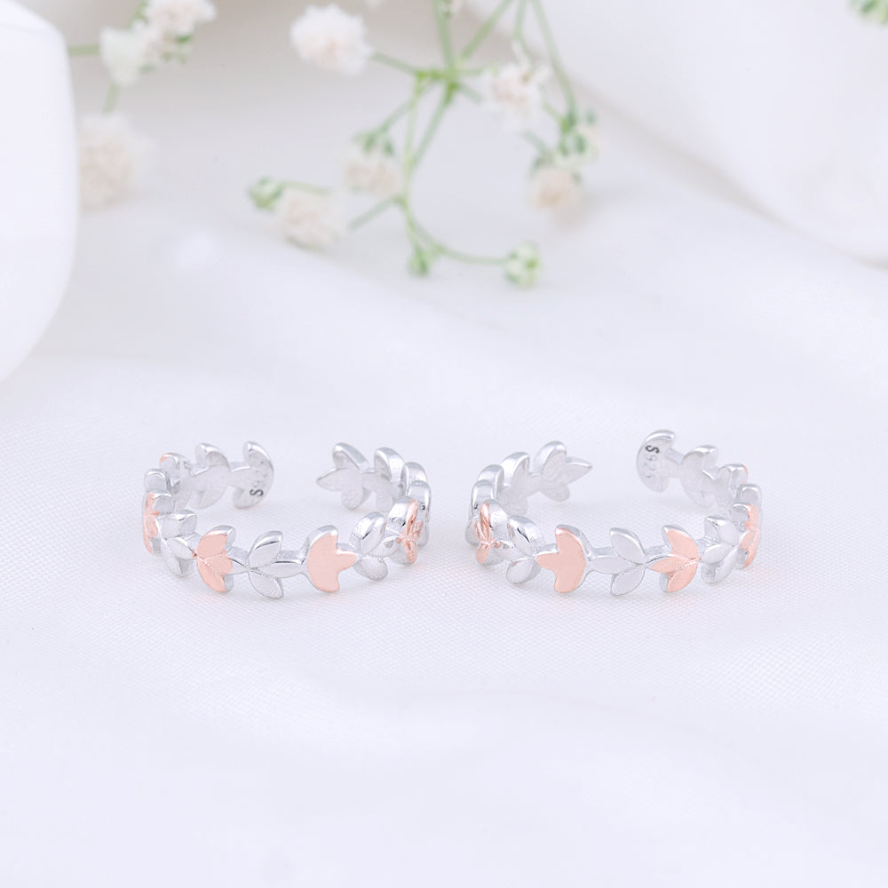 Designer Two Tone Toe Ring for Women/Modern
