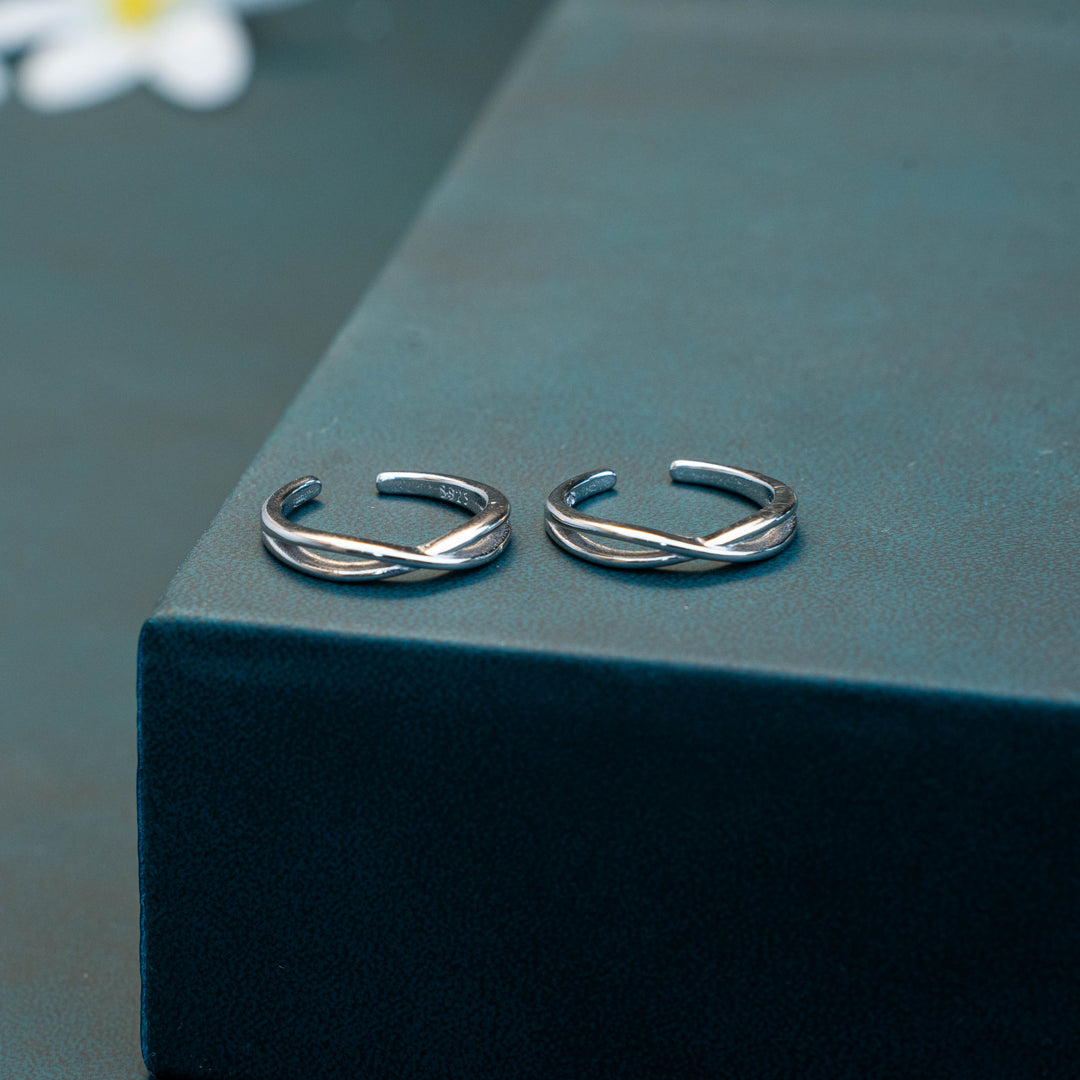 Elegant 92.5 Silver Plain Silver Toe Ring| Classic