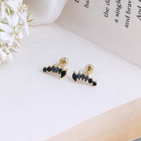 Elegant Adjustable Silver Gold Plated Second Stud Earrings
