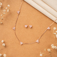 Elegant Enamel Rose Gold Chain| Office Wear