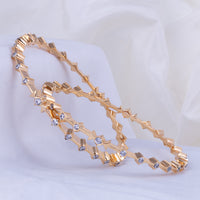 Elegant Gold Plated Diamond Setting Bangle Design| Daily Wear