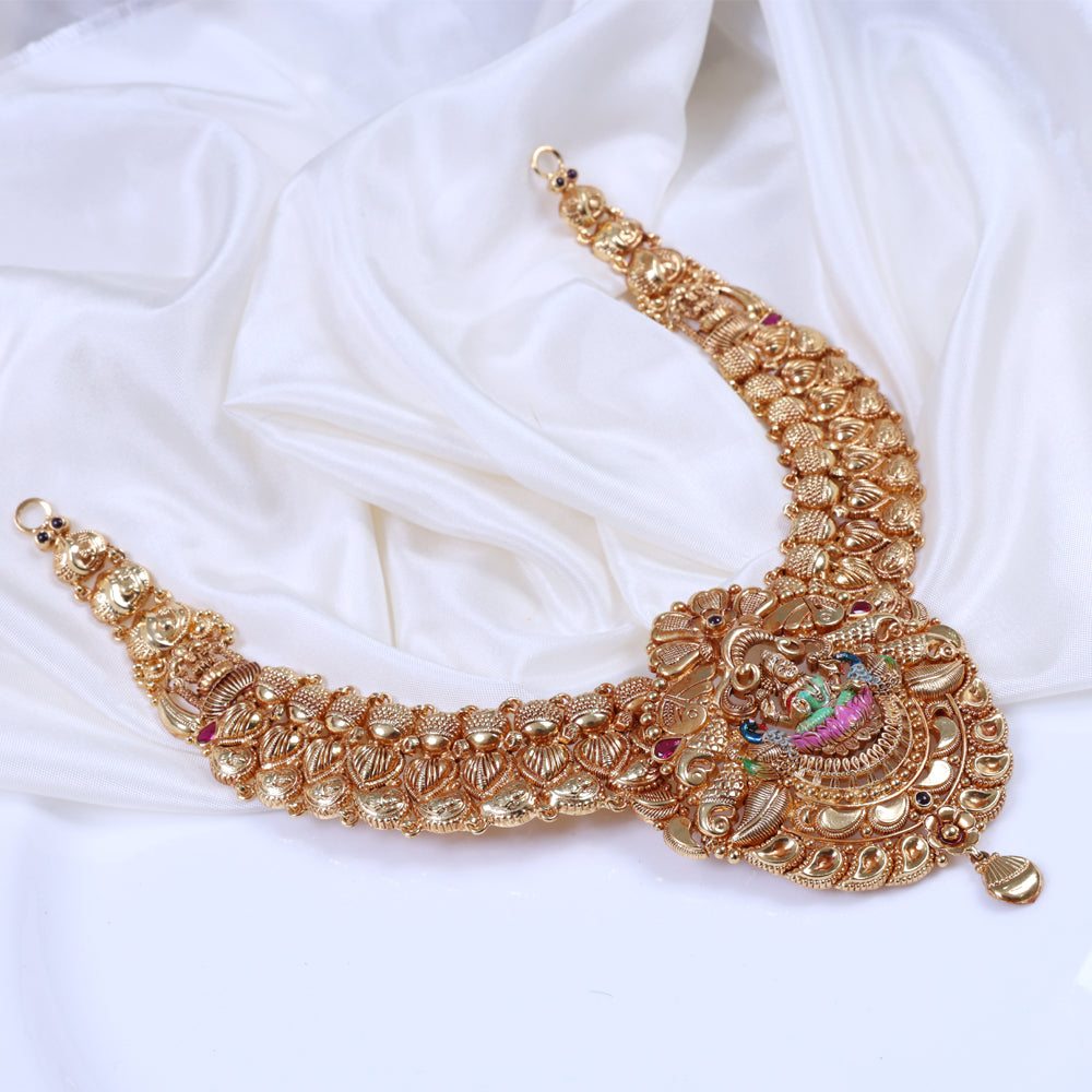 Elegant Gold Plated Paper Casting Necklace for Women Festive
