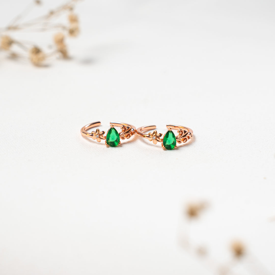 Elegant Premium CZ Rose Gold Toe Ring for Women