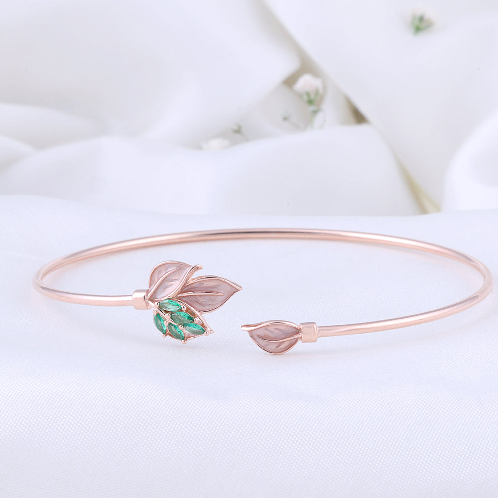 Elegant Traditional CZ Rose Gold Kada for Women
