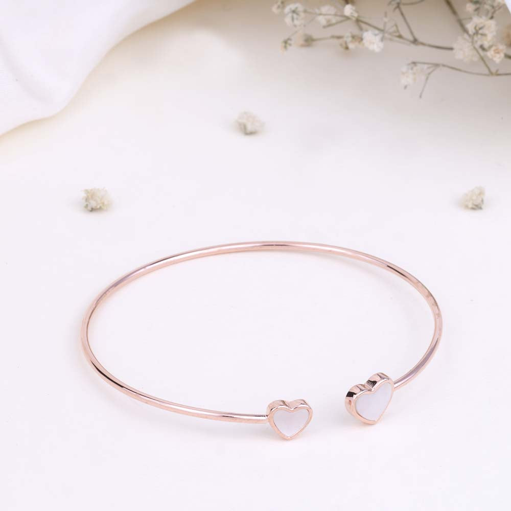 Enamel Rose Gold Kada Bracelet | Bridal, Daily and Function Wear