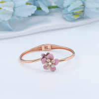 Enamel Rose Gold Kada Bracelet | Chaneira Jewels| Styles