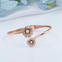 Enamel Rose Gold Kada Bracelet for Function Wear | 92.5 Silver
