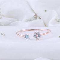 Enamel Rose Gold Kada Design | Chaneira Jewels| Modern