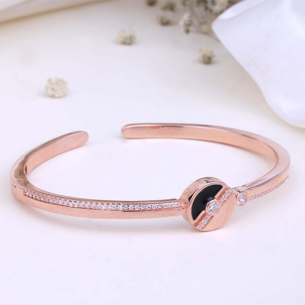 Enamel Rose Gold Kada Design | Festive Kada Collection