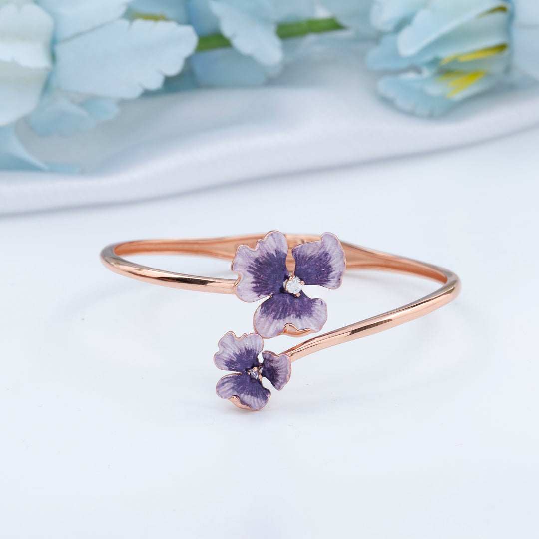 Enamel Rose Gold Kada Design | Indian Jewellery for Women| Statement