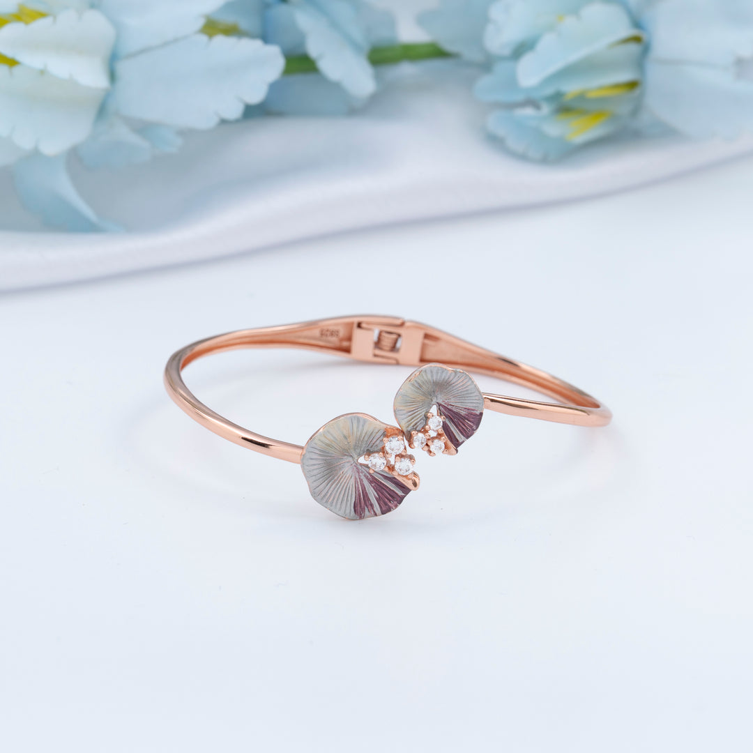 Enamel Rose Gold Kada Design | Stylish Bracelet Kada