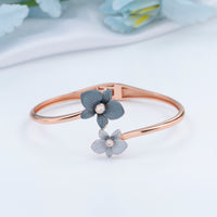 Enamel Rose Gold Kada | Indian Jewellery for Women| Modern