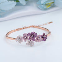 Enamel Rose Gold Kada | Premium Jewellery Collection| Floral 