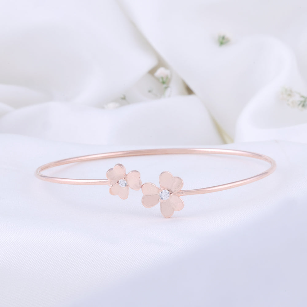 Enamel Rose Gold Kada | Stylish Kada Design
