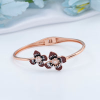 Enamel Rose Gold Kada for Gifting | Women Jewellery|Party Wear