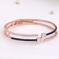 Enamel Rose Gold Kada for Women | 92.5 Silver| Party Wear