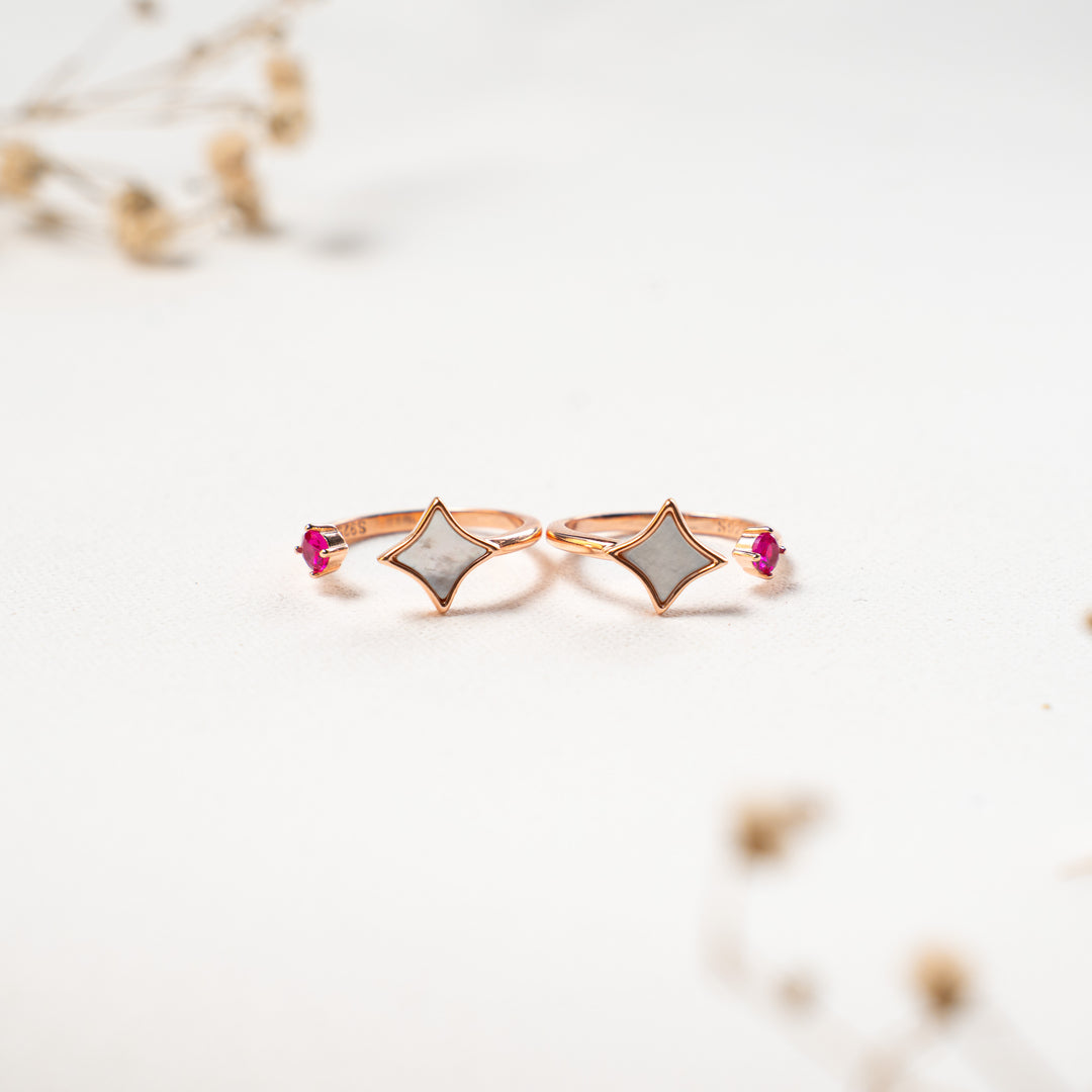 Ethnic Best CZ Rose Gold Toe Ring for Women
