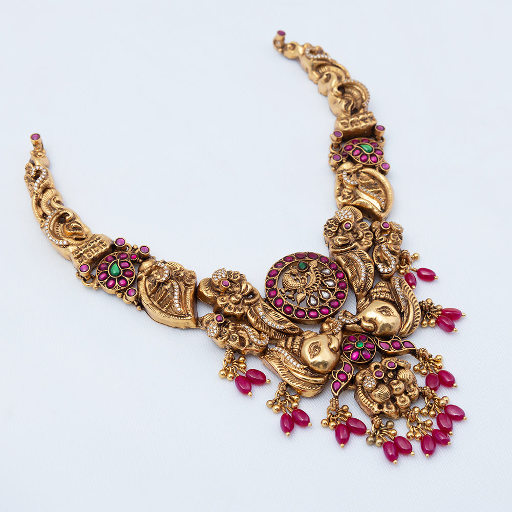 Ethnic Gold Plated Kundan Beads Nagas Necklace for Women| Styles