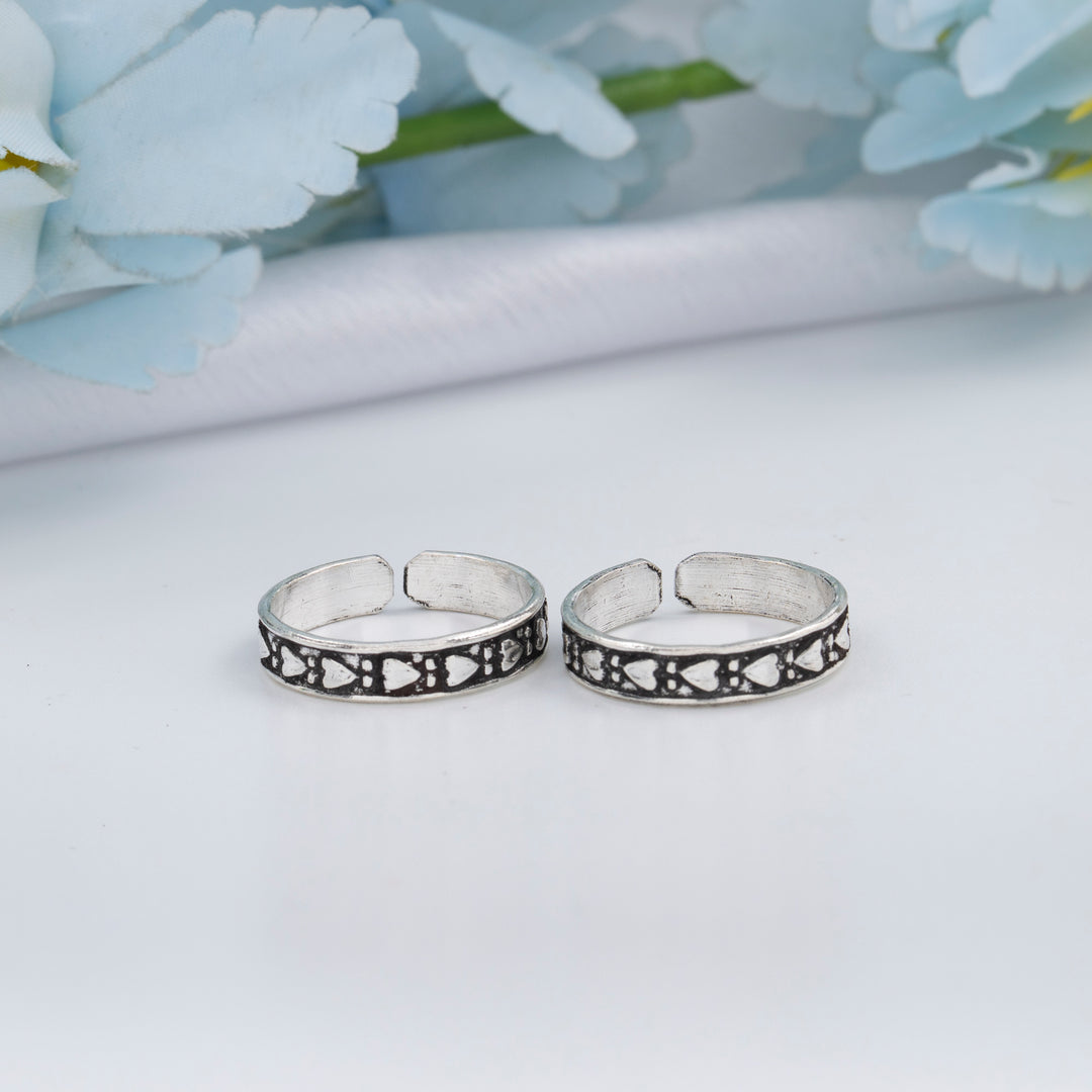 Ethnic Oxidised Toe Rings for Women/Daily Wear