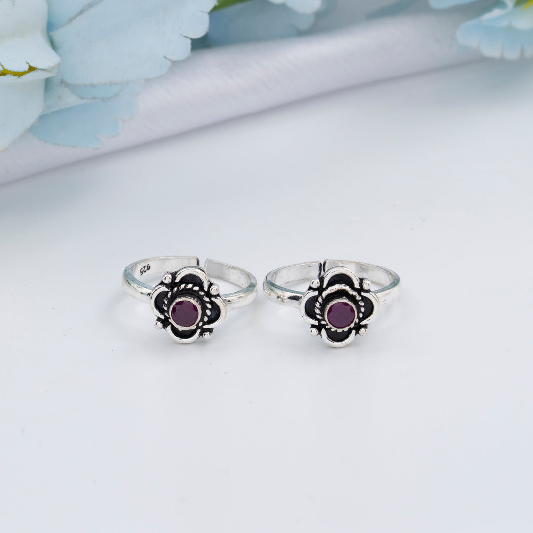 Fancy Cut Stone Toe Rings for Women/Daily Wear
