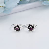 Fancy Cut Stone Toe Rings for Women/Daily Wear