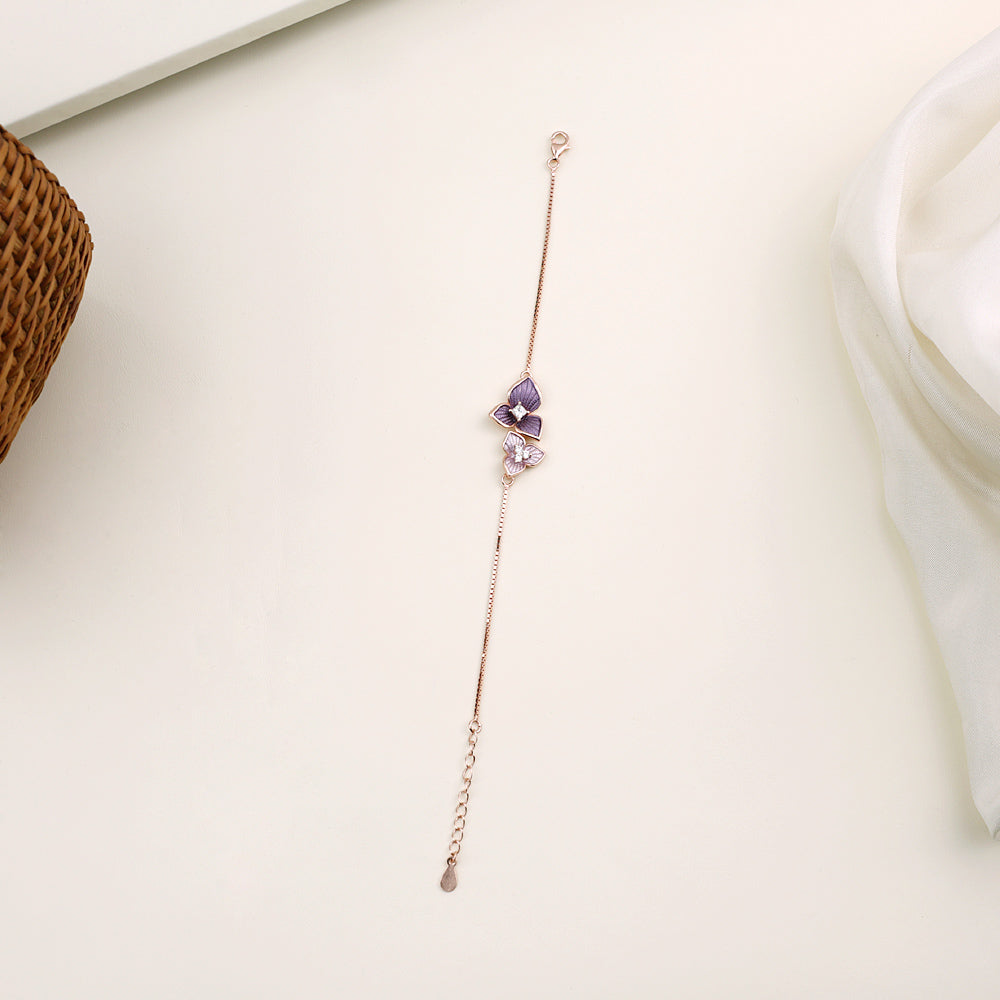 Fashion Rose Gold Enamel Bracelet for Women| Party Wear