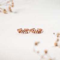 Festive CZ Rose Gold Toe Ring in 92.5 Silver
