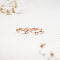 Festive CZ Rose Gold Toe Ring with Premium Finish
