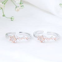 Festive Two Tone Toe Ring for Women/Modern

