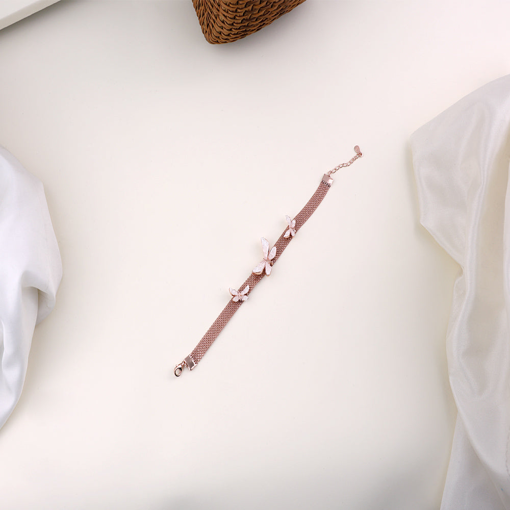 Fine Rose Gold Enamel Bracelet Design| Traditional