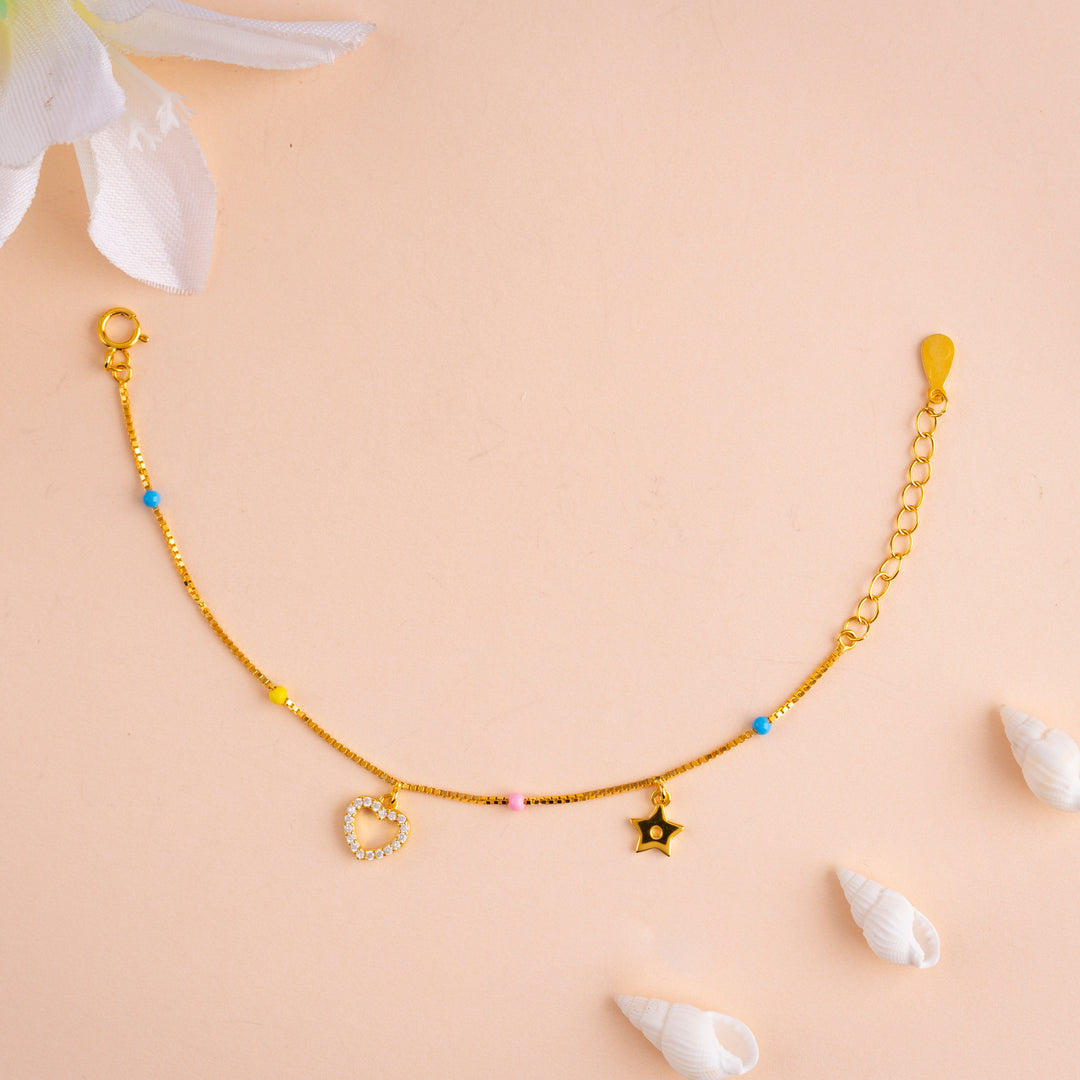 Function Wear Gold plated Baby Charms Bracelet