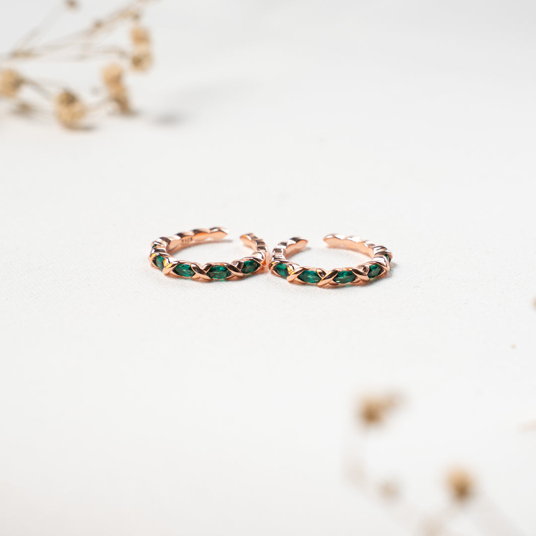 Gift CZ Rose Gold Toe Ring Design for Women