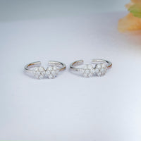 Gift Ready CZ Stone Silver Toe Ring for Women/ Daily Wear