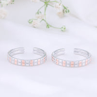 Gift Ready Two Tone Toe Ring for Women/Modern
