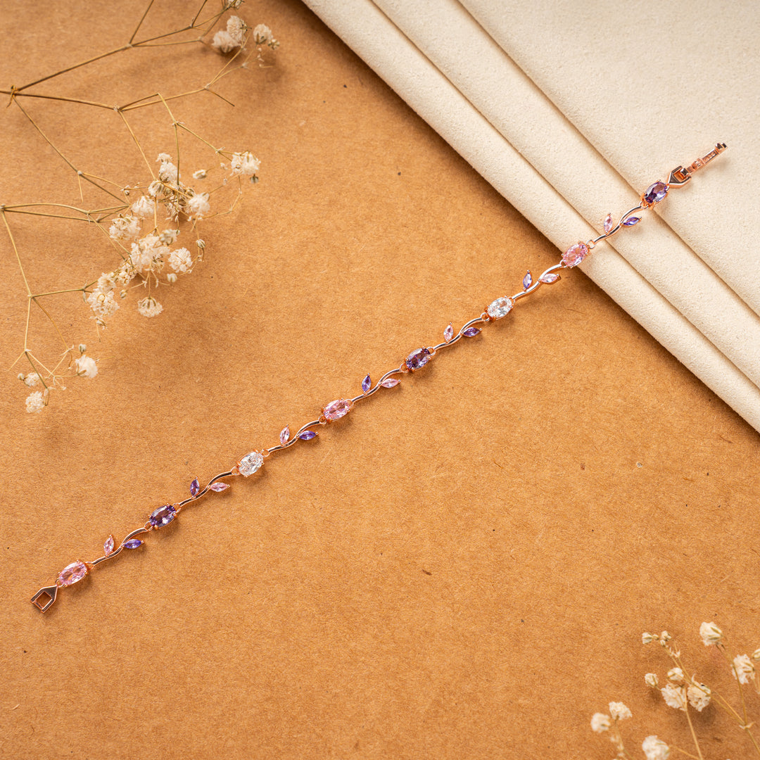 Gold Plated CZ Bracelet Design for Women| Party Wear