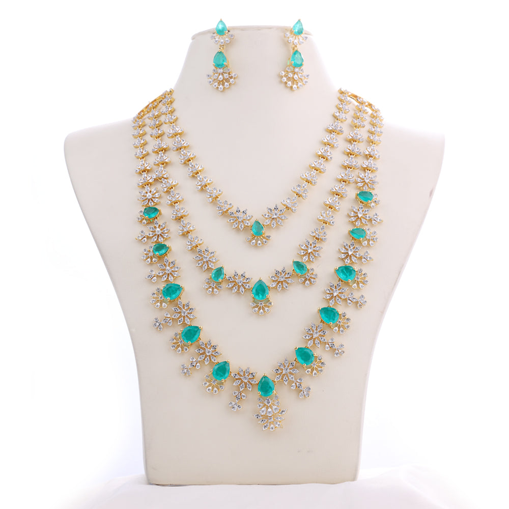 Gold Plated CZ Haram | Chaneira Jewels