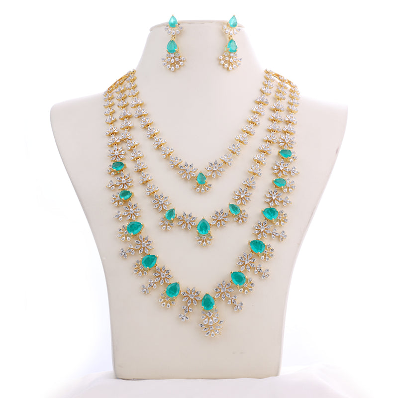 Gold Plated CZ Haram | Chaneira Jewels