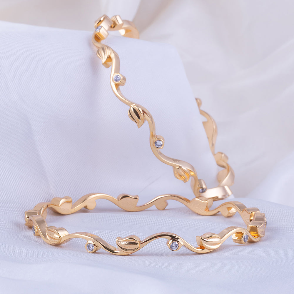 Gold Plated Diamond Setting Bangle Bangle Collection| Daily Wear