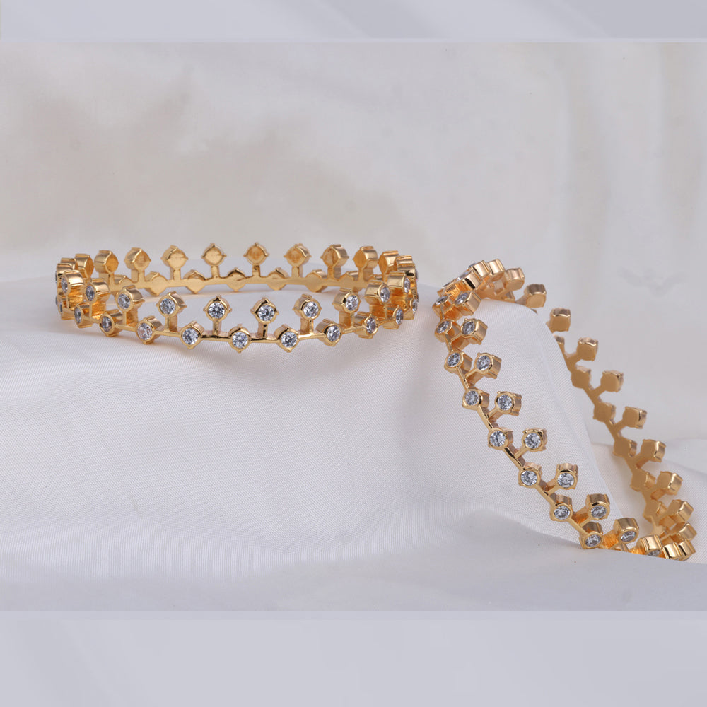 Gold Plated Diamond Setting Bangle | Chaneira Jewels | Coimbatore Chennai| Bridal Wear